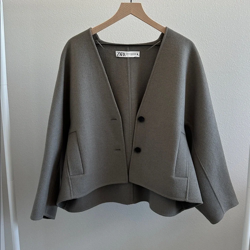 ZARA DOUBLE FACED WOOL KIMONO CARDIGAN ZW
COLLECTION - Picture 2 of 7